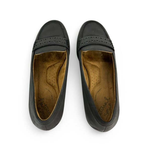 Natural Soul Naturalizer Black Loafers Size 8M Generous Preppy Office - Picture 4 of 14